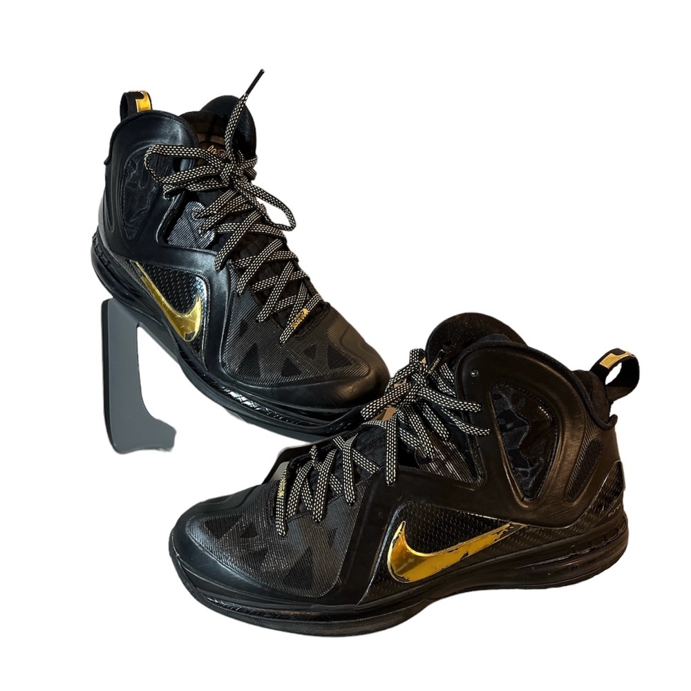 Nike Lebron 9 P.S. Elite Black Gold 516958-002 Men's Size 11 Flywire 2012